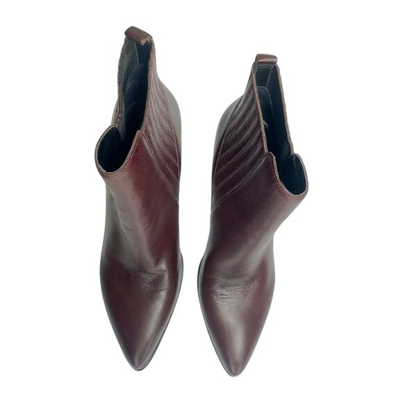 Marc Fisher ALVA Womens Brown Leather Ankle Boots Size 9.5M With Block Heels - Picture 7 of 9